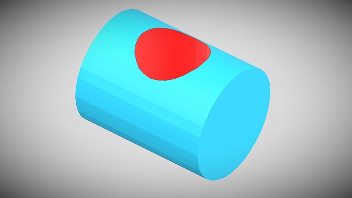 03 圆柱上穿孔 3D Model