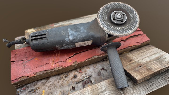 Old Angle grinder 3D Model
