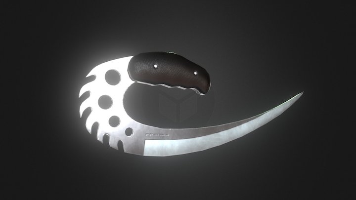 gallagher custom fantasy knife 3D Model