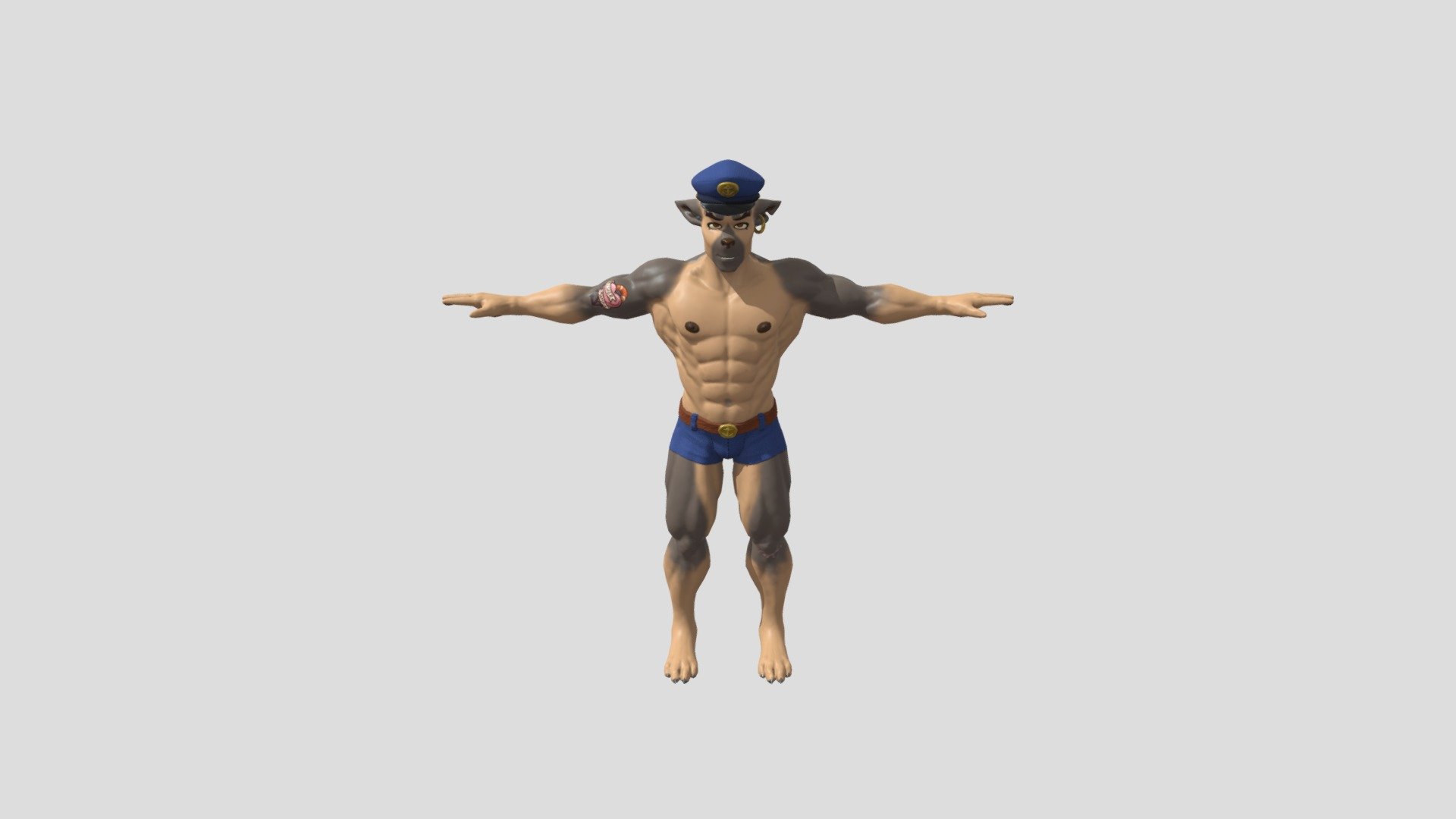 Buff Doggo Dude Lowpoly — Sketchfab embed 3D viewer