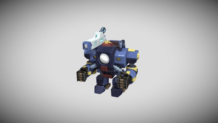Mega Man X8 Ride Armor 3D Model