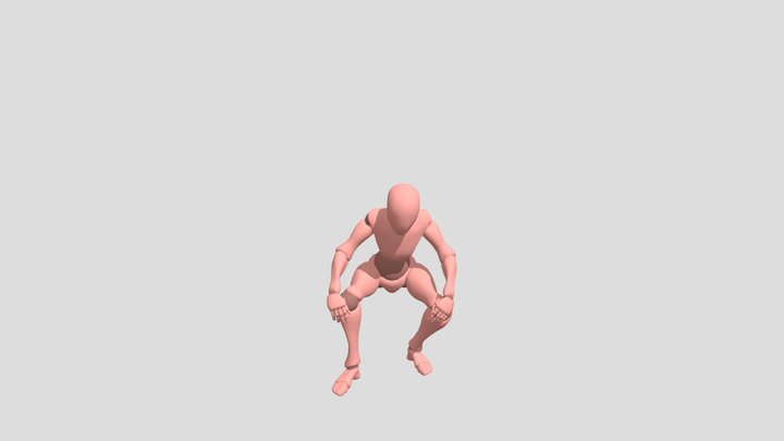 Sitting Laughing 3D Model