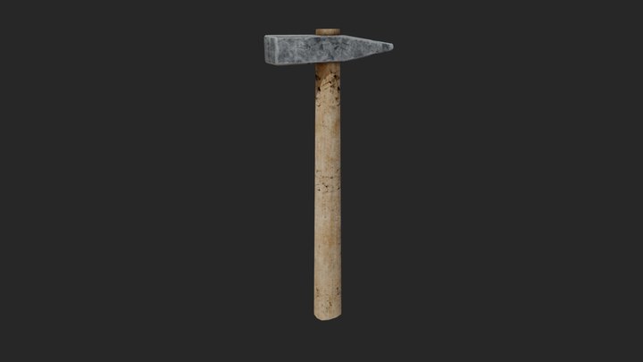 Low-poly Hammer by Nikdox 3D Model