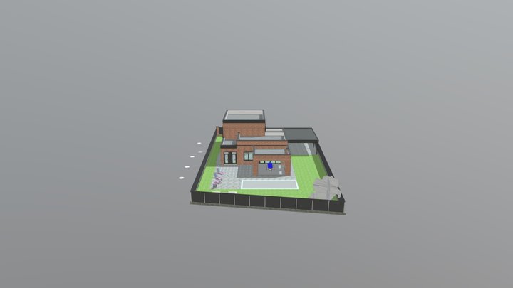 Аул Старобжегокай схема в объеме 3D Model