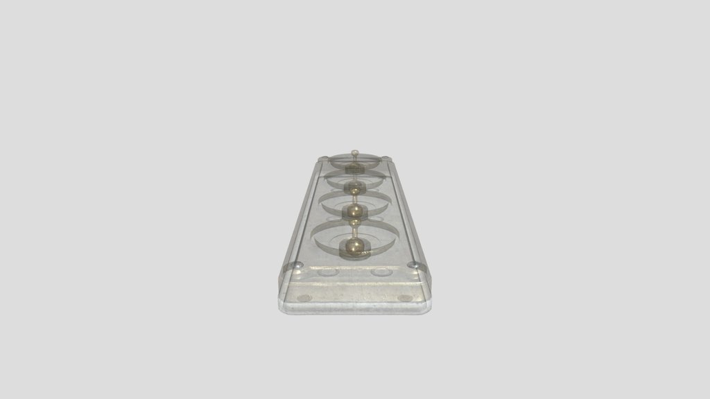 Old Industrial Quad Light Switch Brass