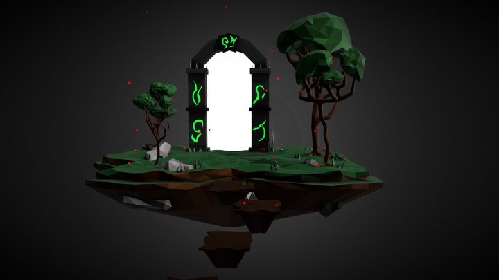 low poly island 3D Model