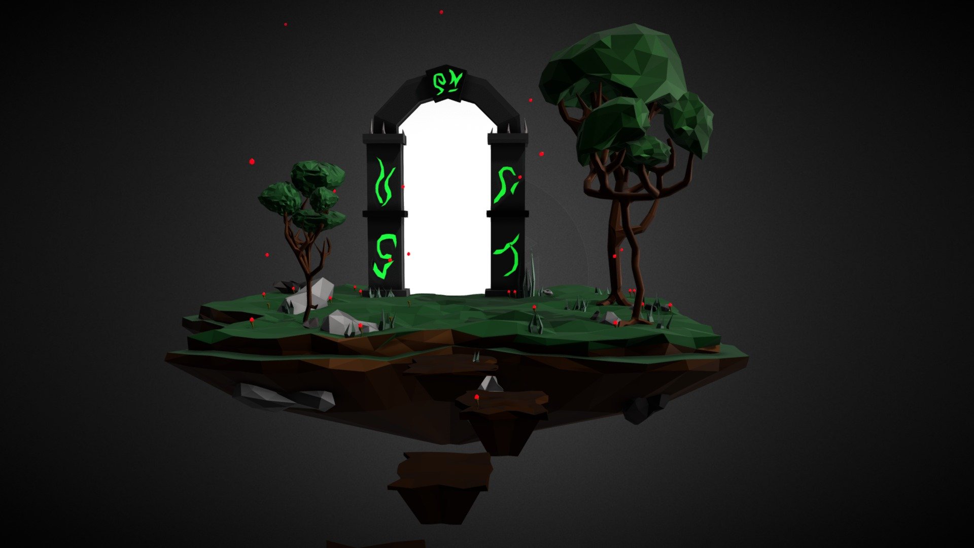 low poly island