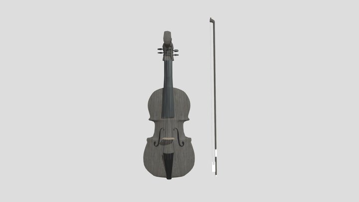 Playing Violine 3D Model