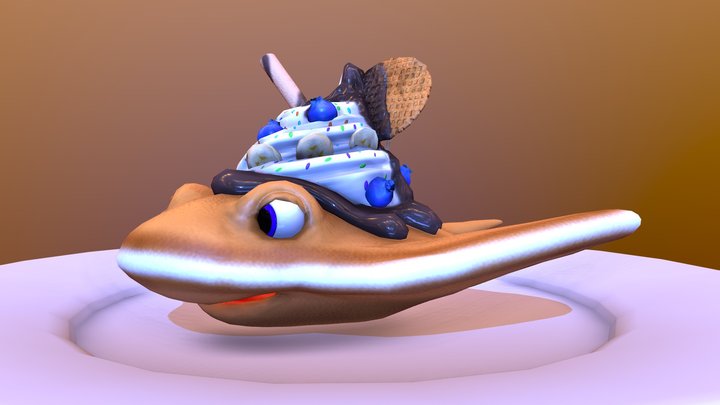 Happy Pancake #LowPolyDessertChallenge – Kostenloses 3D-Modell STL