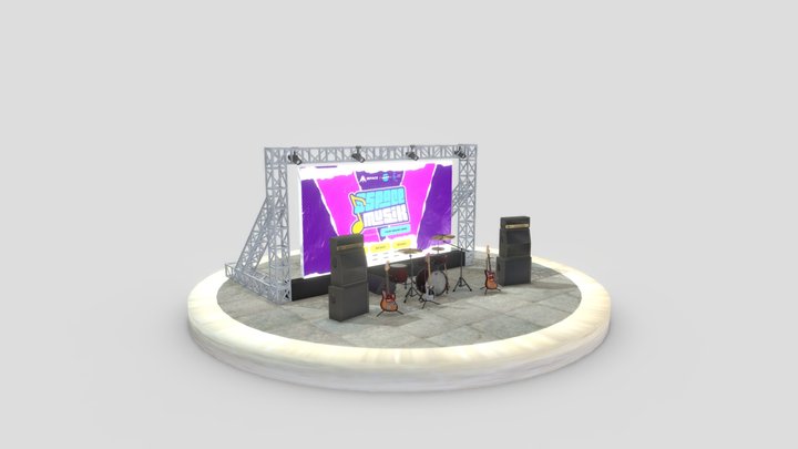 SSPACE Musik Stage 3D Model