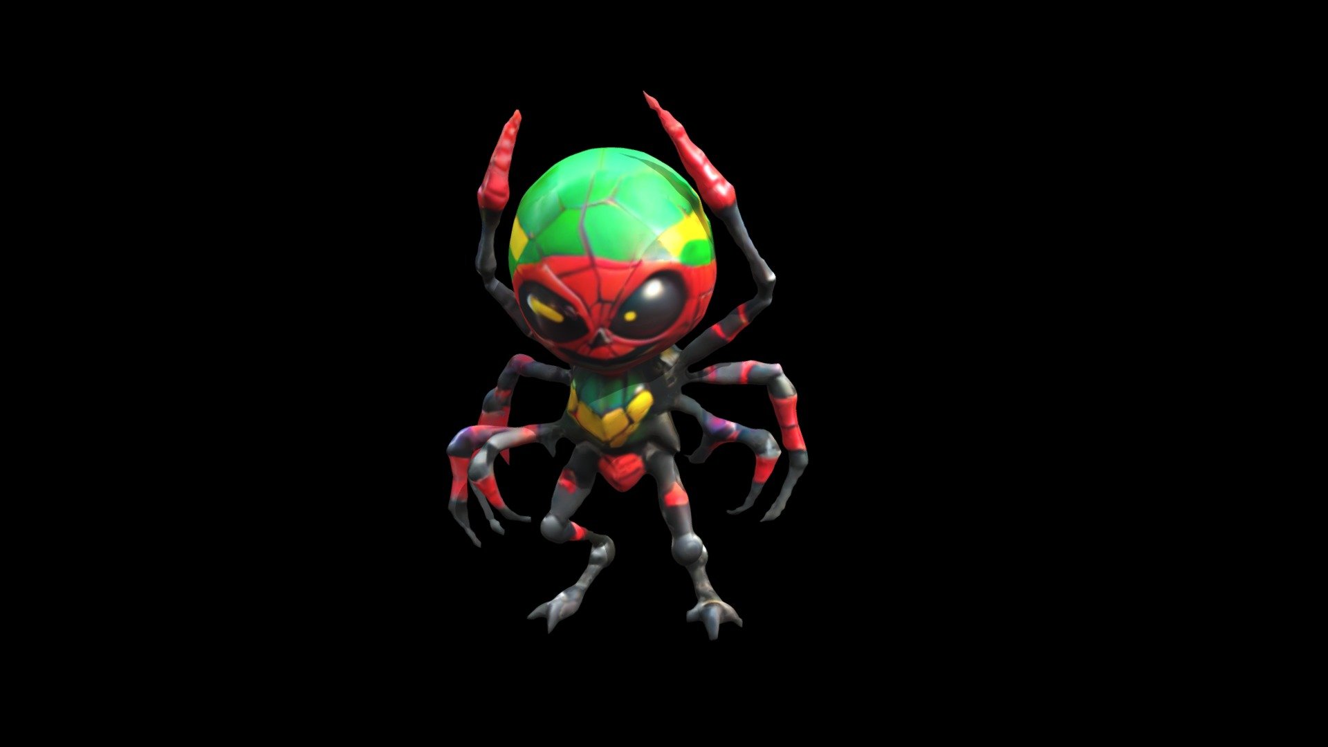 Spider-Jellyfish Hero Stand in Battle Position - Download Free 3D model ...