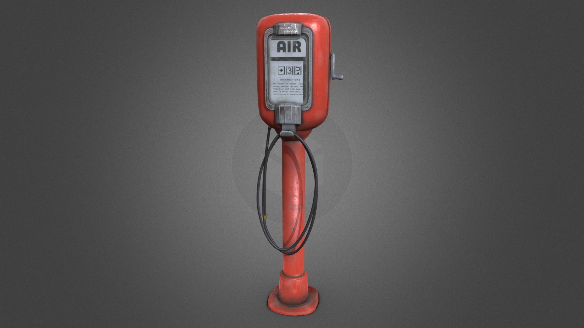 Vintage Air Pump Gas Station Prop Buy Royalty Free 3D model by