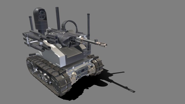 Ground Combat Drone 1 3D Model