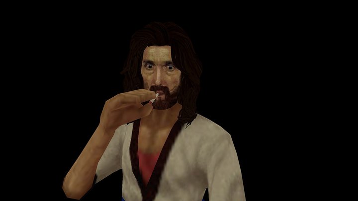 Jesus Smoking Meme PSX Model 3D Model