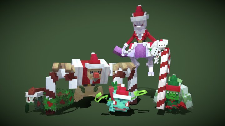 Christmas Themed Pokemon (Cobblemon) 3D Model