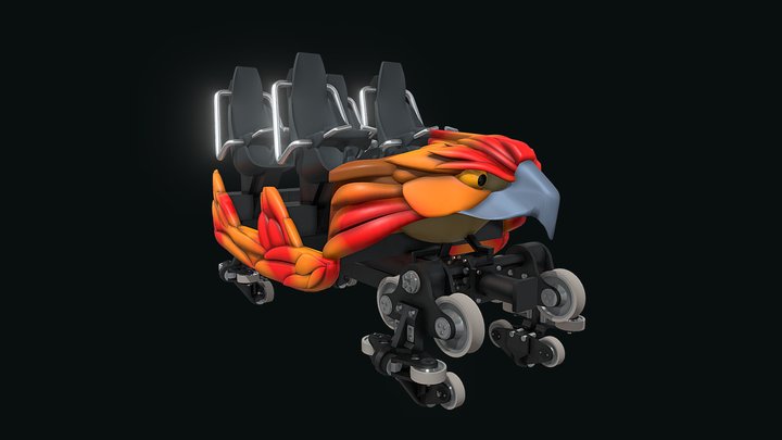 Taiga - Intamin LSM - Linnanmäki Amusement Park 3D Model