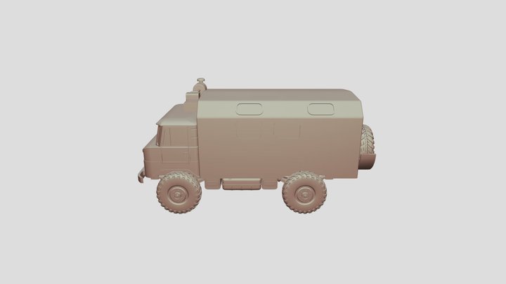 GAZ-66 - fermé - closed 3D Model