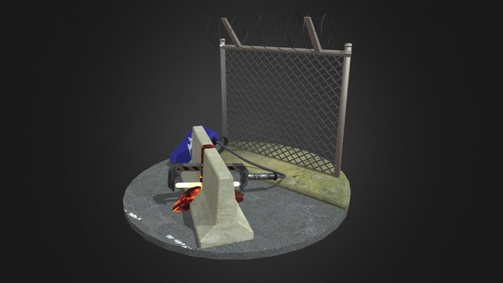 Sci-Fi Plasma Cutter Sword Diorama 3D Model