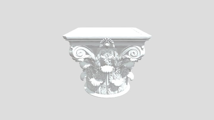 Corinthian Column Temple of Pallade 3D Model
