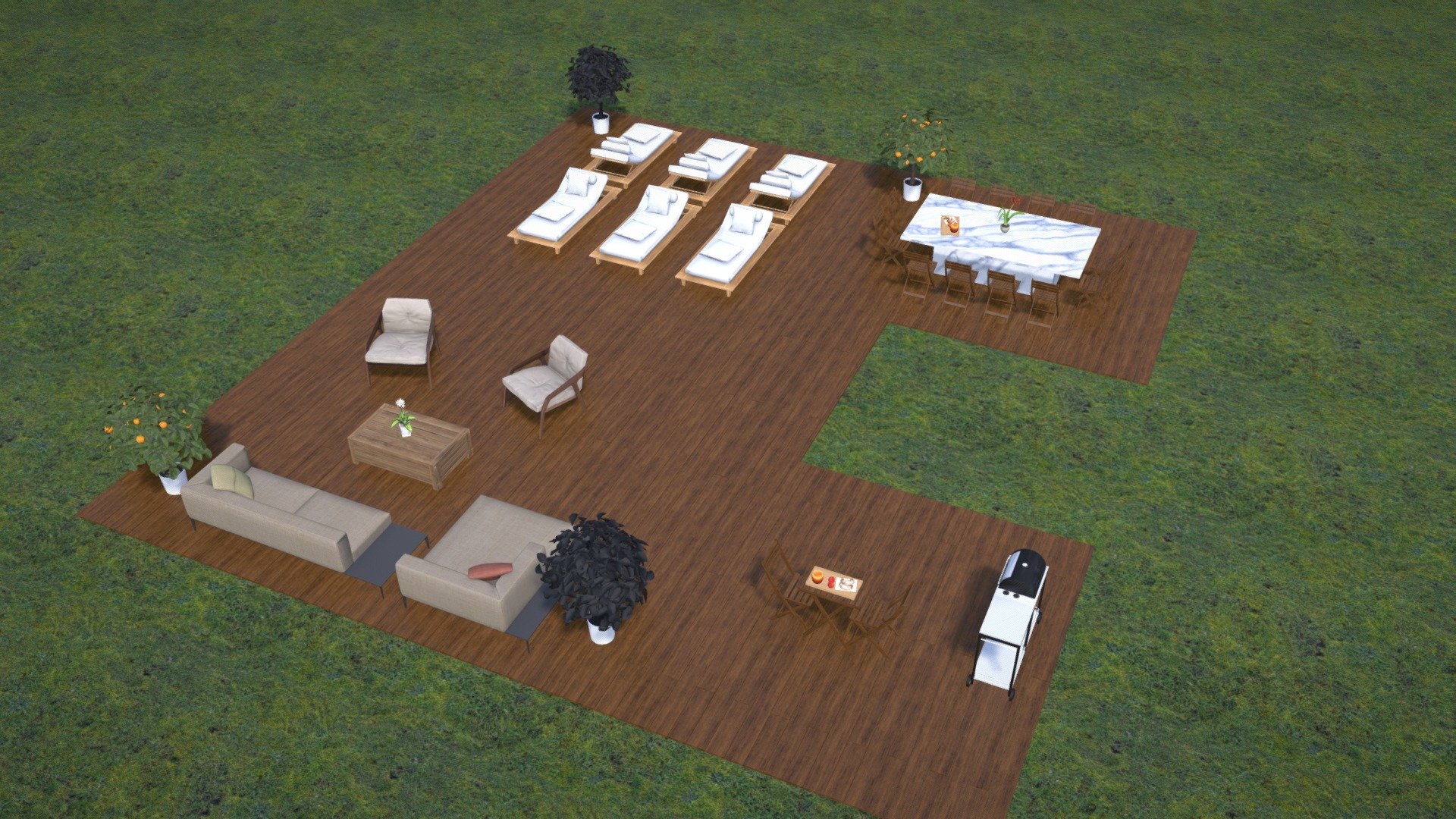 Jardin - 3D - 3D model by Lookin3D (@look-in) [9d6fa22] - Sketchfab