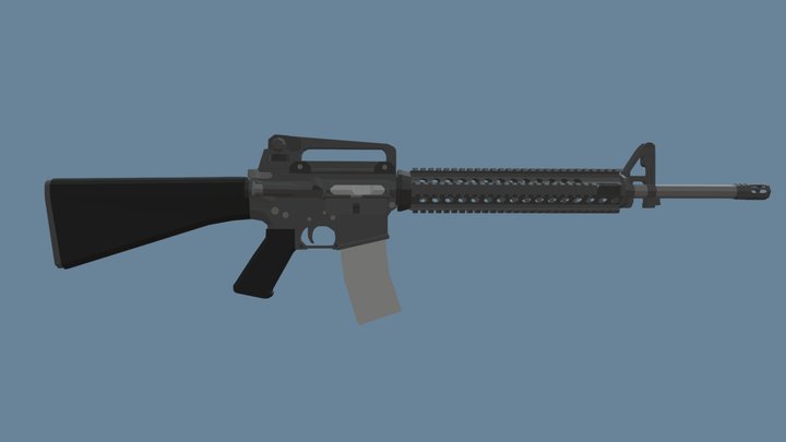M16A4 (Low-Poly) 3D Model