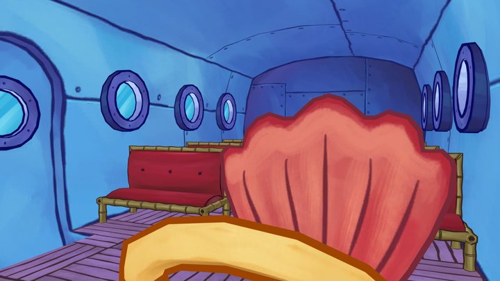 Spongebob Tscp Bus Interior 3D Model
