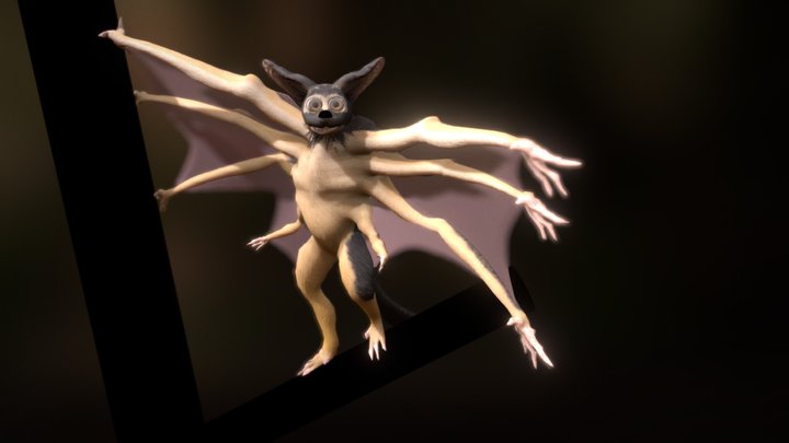 Amazonian Flying Spider Lemur 3D Model