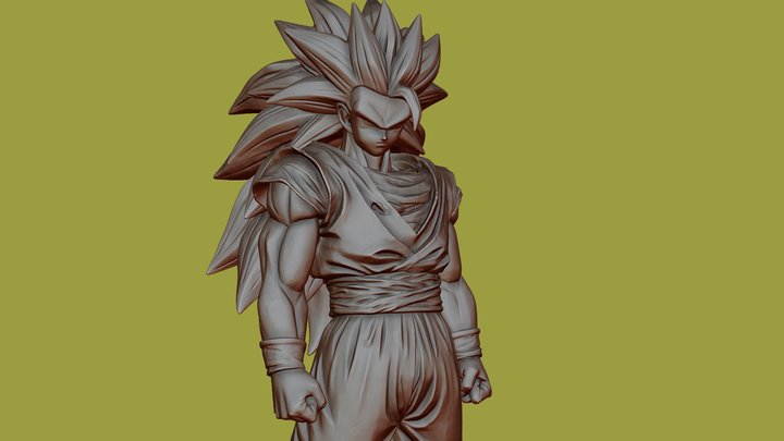 Goku SSJ3 3D Model