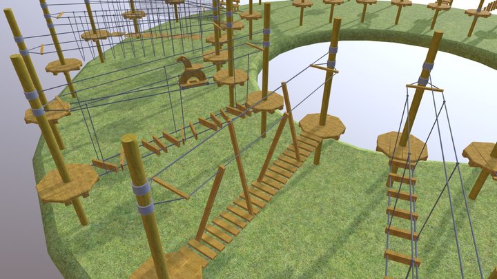 Верёвочный парк / Rope Park 3D Model