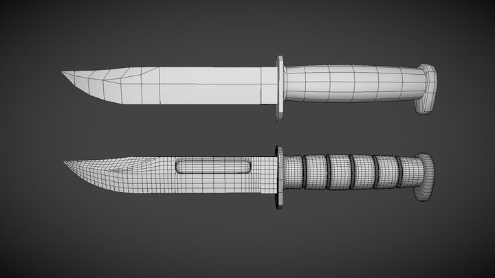 kosa wireframe 3D Model