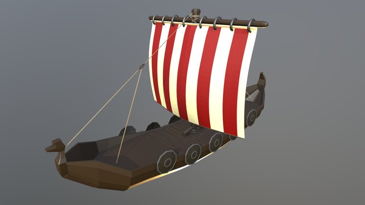 Viking Inspired Longship 3D Model