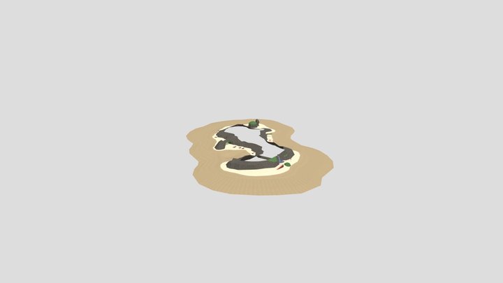 Nintendo 64 - Mario Kart 64 - Koopa Troopa Beach 3D Model