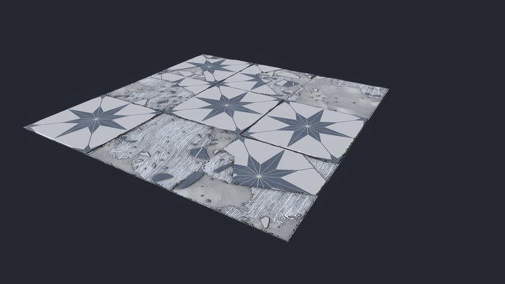 Star Tile Floor 2 3D Model