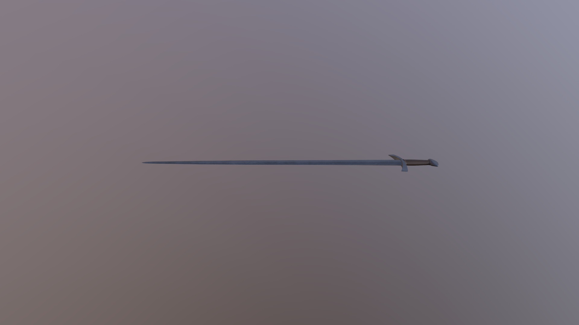 3D model Knightly sword - This is a 3D model of the Knightly sword. The 3D model is about a long thin plane flying in the sky.