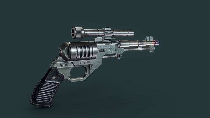 DE-10 blaster pistol 3D Model