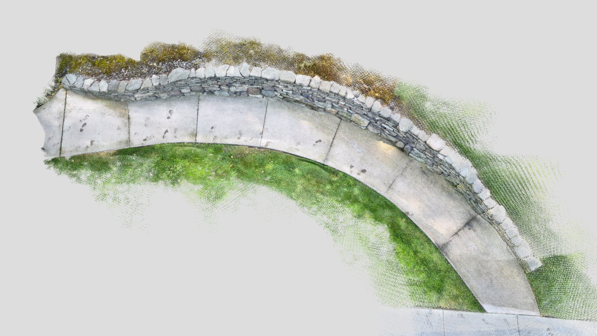 Sidewalk & stone wall (4): SiteScape (LD)