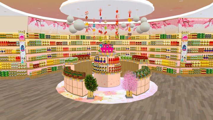 Japanese convenience store scene—For 20k views!! – Modello 3D gratuito STL