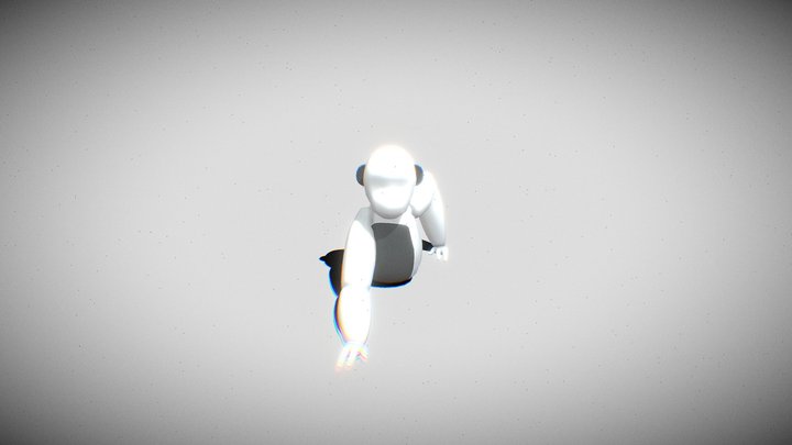 Monk Walk 3D Model