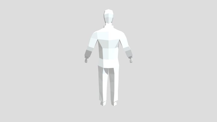 PS1 lowpoly retro person 3D Model