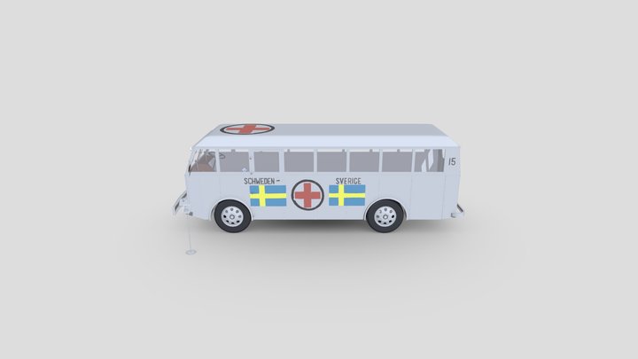Den vita bussen 3D Model