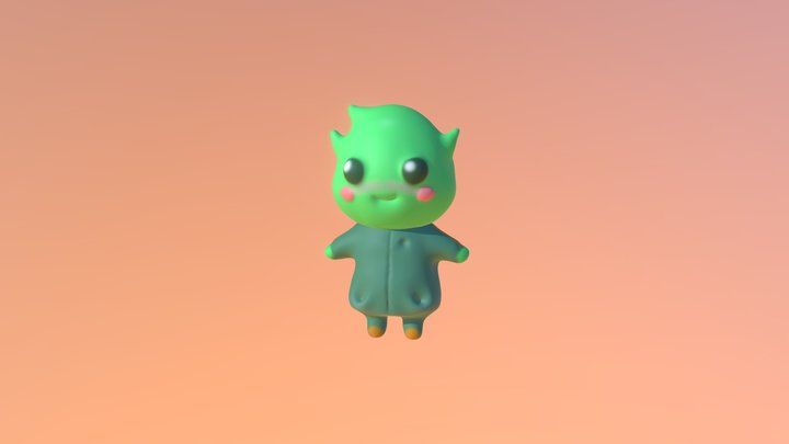 Cute Alien 3D Model