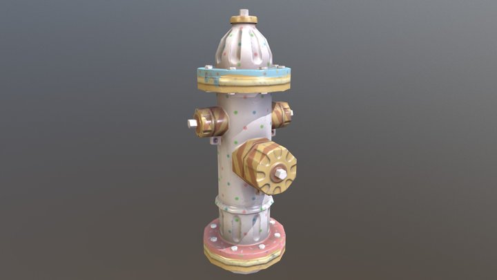 Fire Hydrant - Cute Skin 3D Model