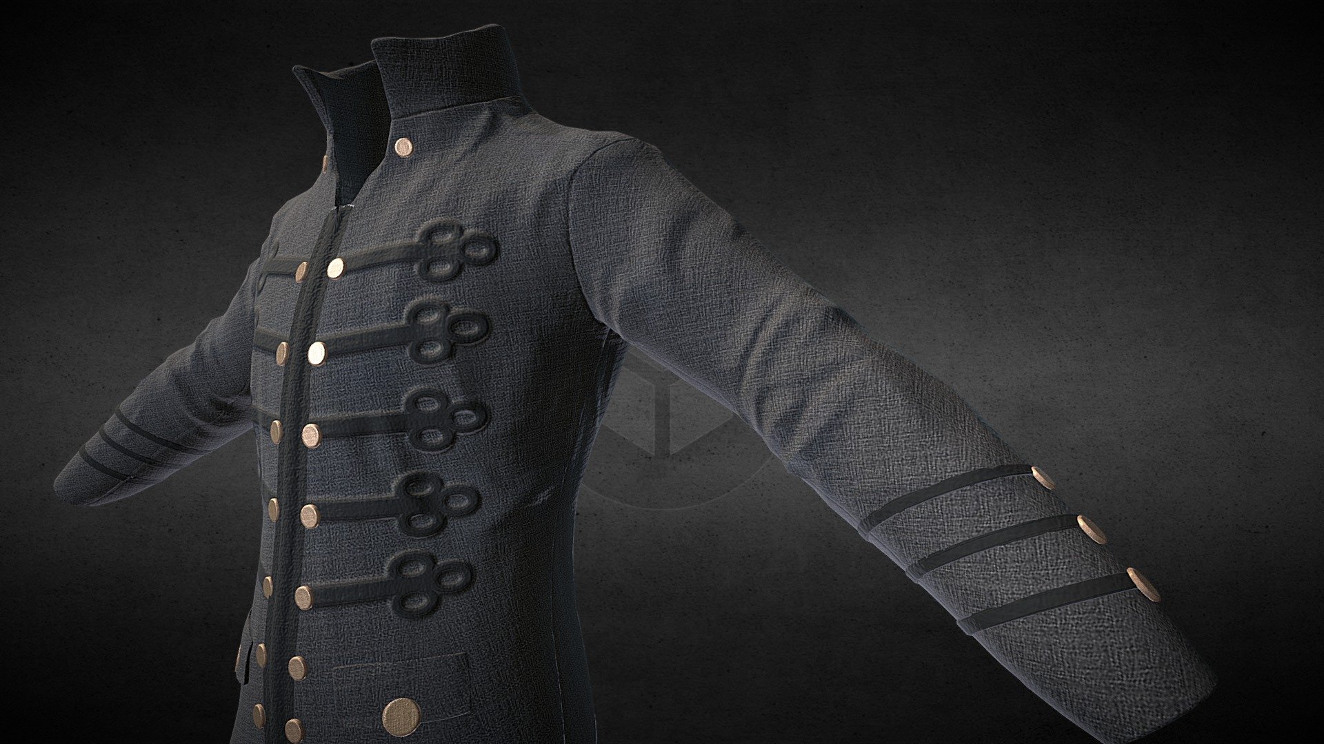 Military Tailcoat Clothing Concept Study 3d Model By Lmmichel