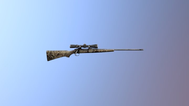 R700 Bolt Action Sniper Rifle 3D Model