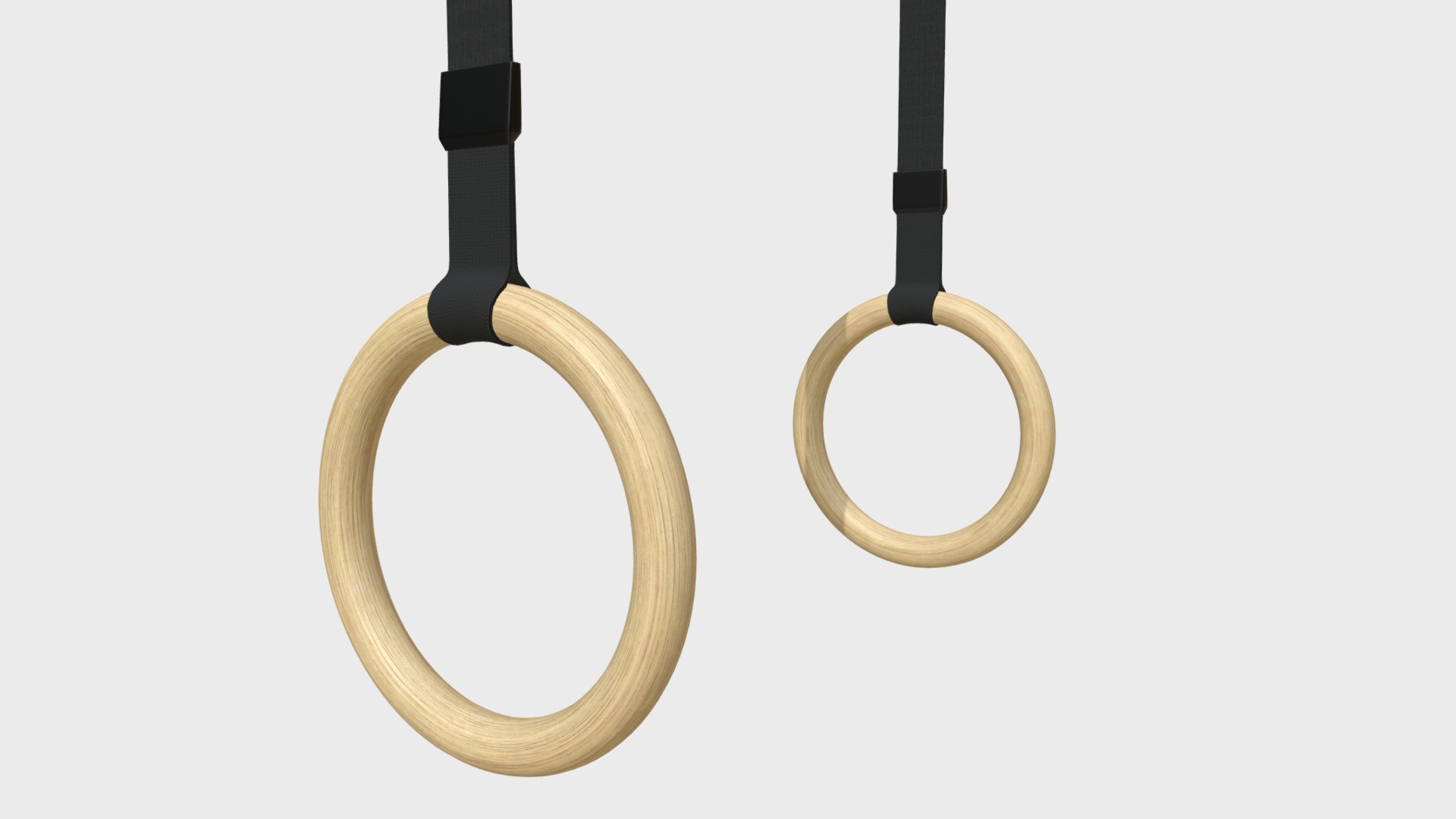 3D model Gymnastics rings - This is a 3D model of the Gymnastics rings. The 3D model is about a pair of rings.