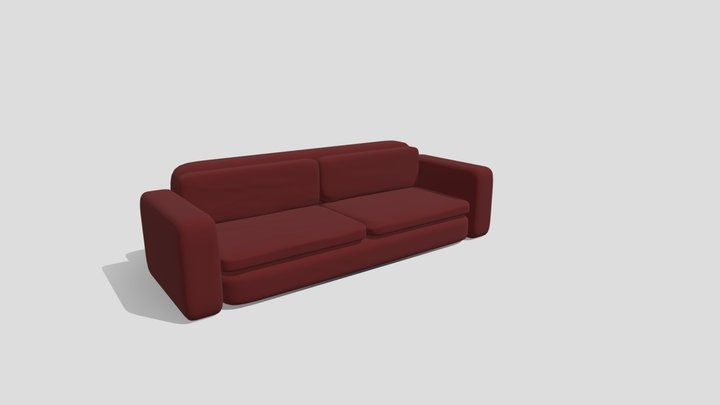 Low poly sofa 3D Model