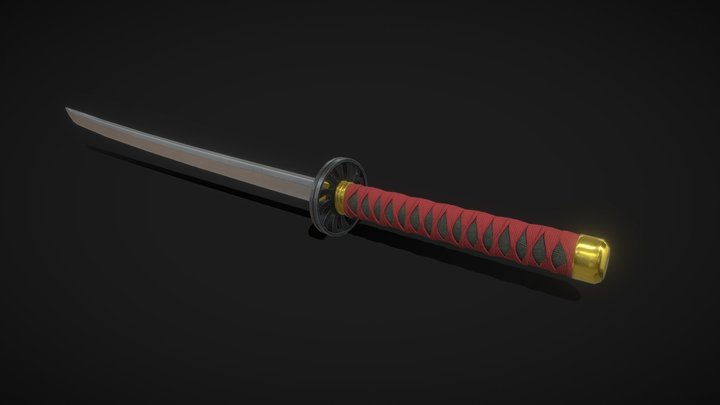Katana samurai - ready to game 3D Model