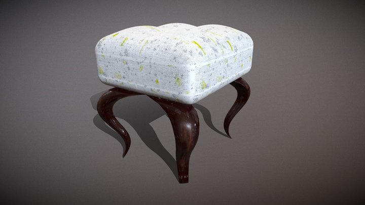 Damaged Stool 3D Model