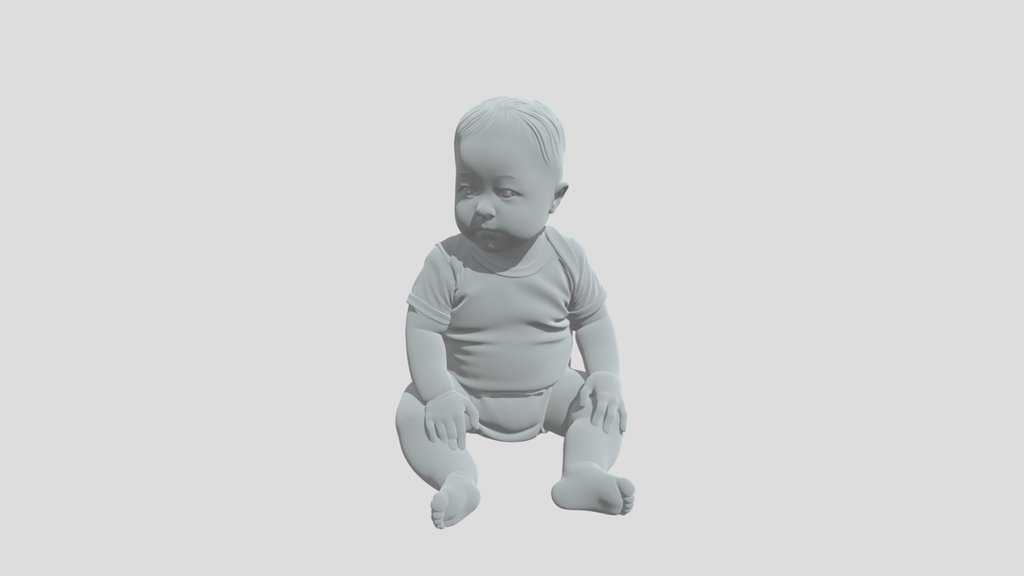 Blue Onesie Baby Portrait