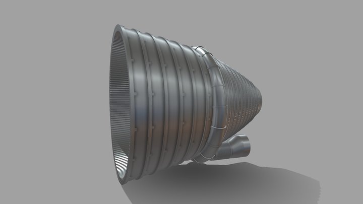 F1 Rocketdyne Engine 3D Model